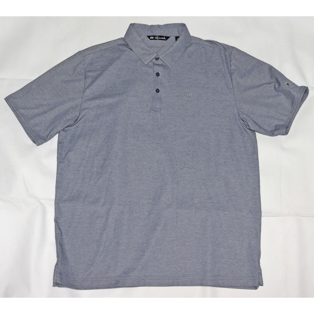 Travis Mathew "Hursthourne"‎ Men's Short Sleeve Golf Polo Gray Shirt Size Large